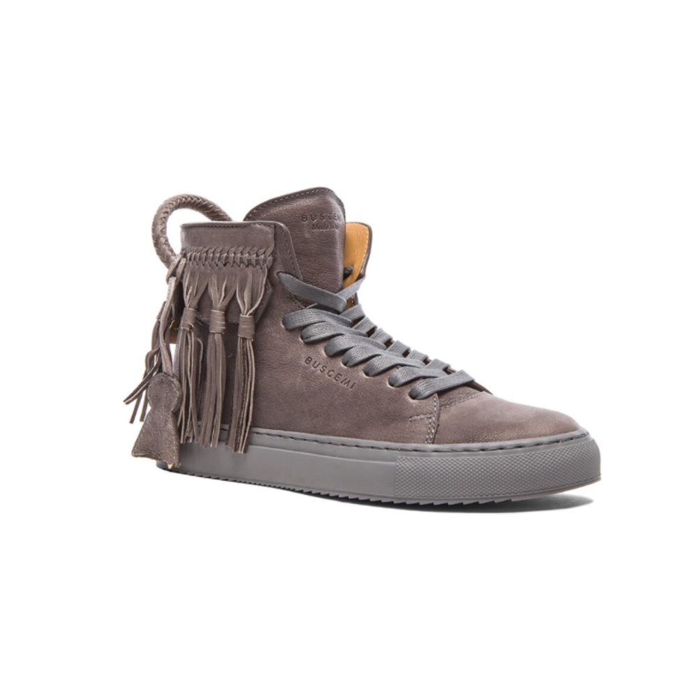 Buscemi 125mm Leather Fringe Sneakers - Picture 2 of 16